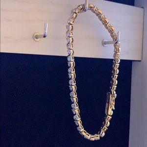 Gold and CZ bracelet